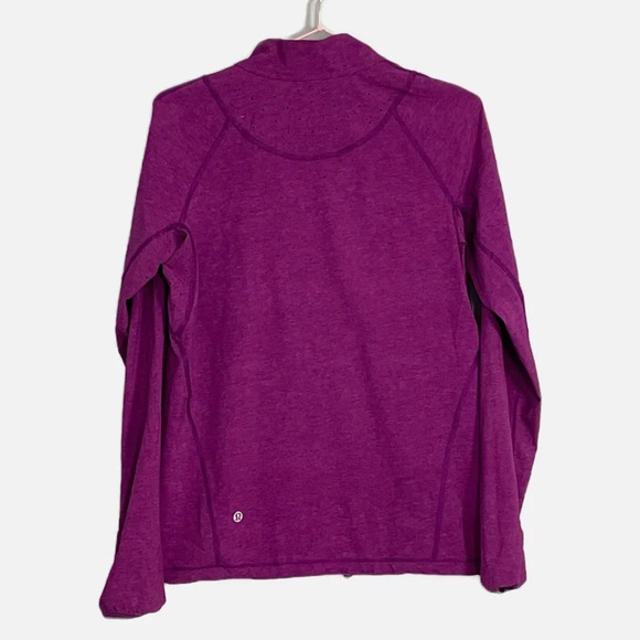 Lululemon Athletica Real Quick Jacket Women’s Reversible Violet Print Plum Sz 4 - Picture 4 of 13